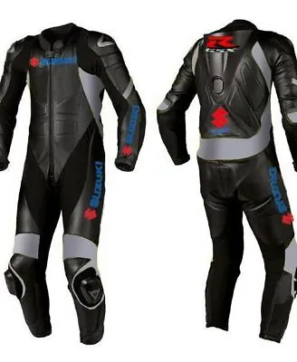 New Men's Racing 1 Piece Motorcycle Motorbike Moto Gp Biker Leather Suit • $273.52