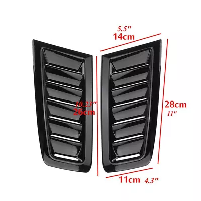 Car Hood Vent Scoop Air Flow Intake Louvers Cooling Bonnet Vent Cover Decor Kit • $25.89