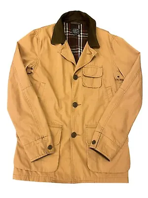 J Crew Barn Jacket Size XS 2012 Gold Plaid Lining Coat Classic Unisex • $80