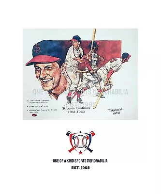 ⚾stan Musial Signed St Louis Cardinals 1941-1963 4-pose Stats Lithograph⚾rare⚾4⚾ • $119.99