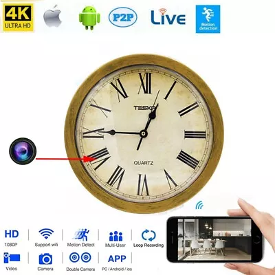 WIFI IP Wall Clock Security Camera DVR Motion Detection Nanny Full HD 1080P Cam • $79.99