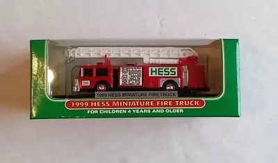 Vintage Mini Miniature Hess Truck 1999 Fire Engine Truck New In Box • $9.95