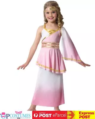 Girls Pink Greek Goddess Toga Egyptian Roman Dress Up Book Week Costume • $44