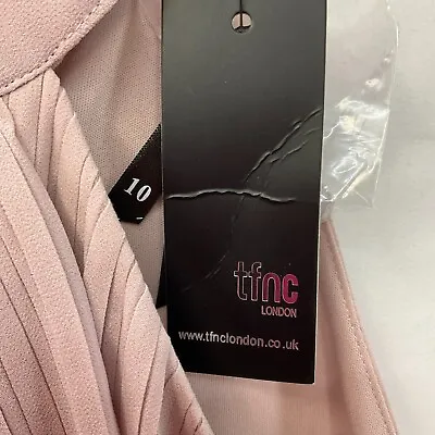 Tfnc London Maternity Bridesmaid Prague Maxi Dress Womens Size 8 Pink Sleeveless • £19.29