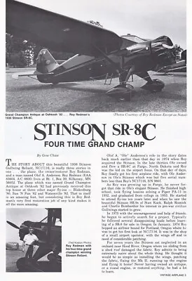 $9.49 • Buy Stinson SR-8C Reliant Aircraft Report 7/29/2022c