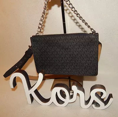 Michael Kors Purse Belt Bag Fanny Pack 554131C Large L Black MK Logo Satchel LNC • $20