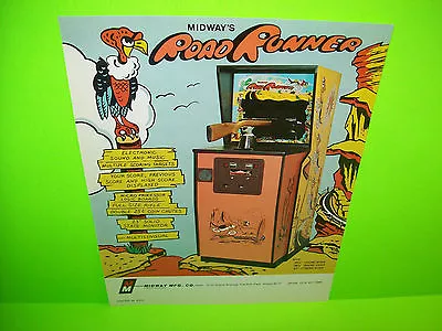ROAD RUNNER 1979 Original Rifle Gun Arcade Game Flyer Vintage Retro Promo Art • $18.27