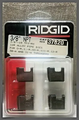 $39.95 • Buy 37820 3/8 -18 NPT Alloy Manual Pipe Dies RH Ridgid 12R 0R 00R 11R 111R 30A 31A