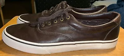 Ralph Lauren Polo Sneakers Thorton Brown Size 14-D  Leather Men Beautiful • $15