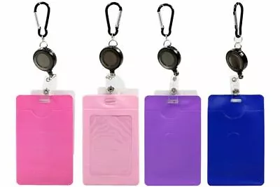 Assorted Colours Retractable Business Badges Lanyard ID Card Holder • $5.99