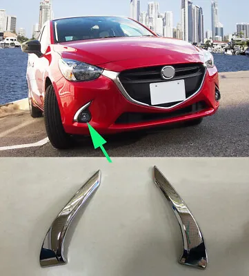 Front Fog Light Lamp Eyebrow Chrome Trim Fit For Mazda 2 Demio DJ DL 2015-2019 • $19.63