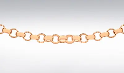 9ct Rose Gold Hollow Belcher Chain • £112