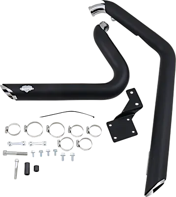 VH Shortshots Staggered Exhaust Pipe System Black Harley Fat Boy 90-09 • $599.99