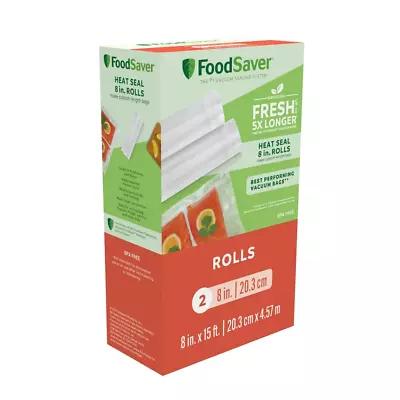 FoodSaver 8  X 15' Vacuum Sealer Roll Clear 2 Pack • $32.60