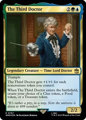 MTG - WHO - The Third Doctor (Surge Foil) Near Mint Foil #767 • $1.10