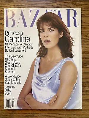Vintage Harper's Bazaar October 1996 Princess Caroline Cover Good Copy • $14.90
