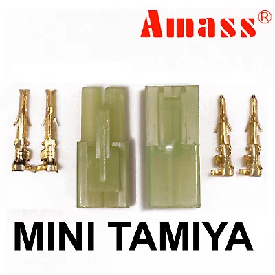 Mini Tamiya Male/Female Gold Plated Plug Connectors (Battery/ESC) -MULTILISTING  • £2.49