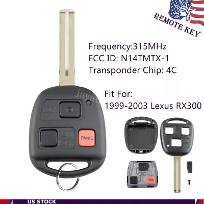 For 1999 2000 2001 2002 2003 Lexus RX300 Keyless Entry Remote Key Fob N14TMTX-1 • $15.39