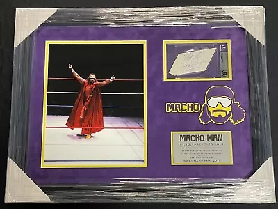 Macho Man Randy Savage Signed Full Name & Framed Custom Piece 27x21 Beckett Coa • $2399.99