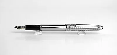 Montblanc Meisterstuck Solitaire Stainless Steel 24844 Fountain Pen 9943 Gold M • $725