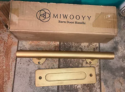 MIWOOYY Retro Gold Rustic Barn Door Handle W/Hook Lock Latch Set 12” - NEW • $19.99