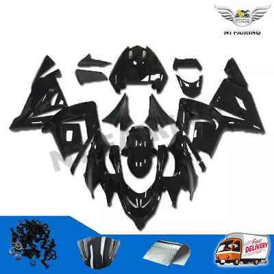 WOO Injection Glossy Black Fairing Fit For Kawasaki Ninja 2004 2005 ZX10R B008 • $339.99