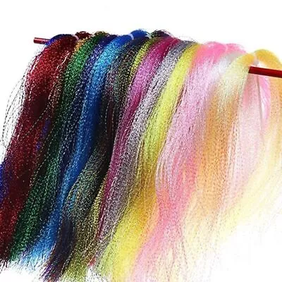 5 Packs Flashabou Holographic Tinsel Fly Tying Crystal Flash String Material DIY • $9.36