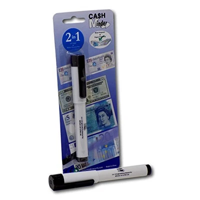 £4.69 • Buy Minder 2 In 1 Forged Bank Note Cash Detector Pen With Integrated UV Light - Ide