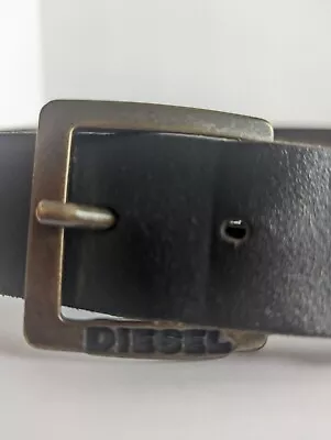Diesel Leather Belt Extra Touch Men Size 38   Black Model Mino 6 X05112 Romania • $31.20