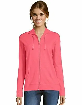 $16 • Buy Hanes Women's Hoodie Lightweight Pockets Slub Jersey Full Zip Sweatshirt Casual