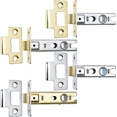 Chrome Brass 63mm/2.5  75mm/3  Tubular Mortice Latch Internal Door Handle Catch • £3.25