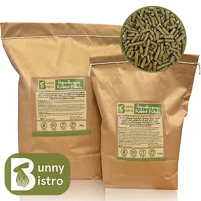 Bunny Bistro Hypoallergenic Rabbit Food Pellets 100g-20kg | Nutri Pressed Food • £8.49