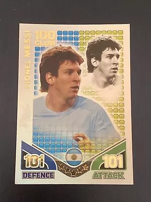 Topps Match Attax  World Cup 2010 Lionel Messi 101 100 Hundred Club Argentina • £9.99