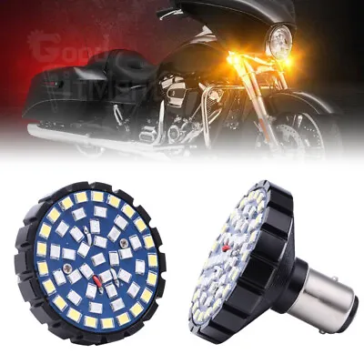 For Harley Davidson Motorcycle 1157 Turn Signal&Parking Lights Bulbs Amber/White • $21.31