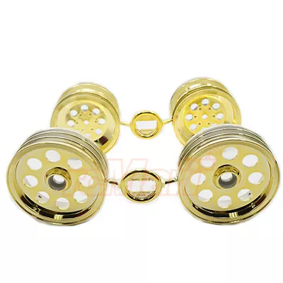 Tamiya Novafox Wheel Set Rim 4pcs Gold 1/10 RC Car 2WD Buggy Off Road #19335696 • $23.91