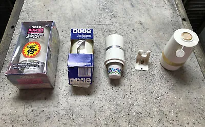 Vintage Lot Of DIXIE & Solo Cup Dispensers - Original Box - 1970's 1 New! Neat! • $49.99