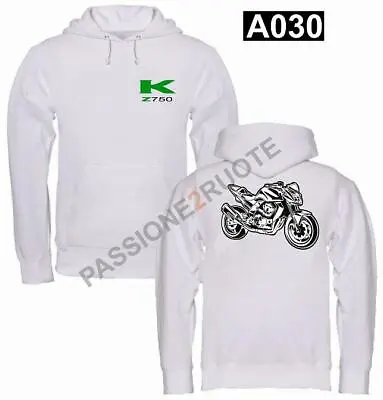 Hooded Sweatshirt Z750 White Hoodie Sweatshirt A030 • £47.46