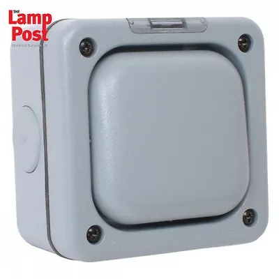 MK Masterseal K56401 1 Gang 2 Way 10A Outdoor Switch Weather Proof - Grey • £22.99