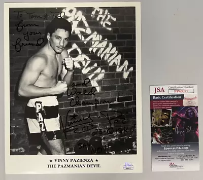 Vinny  Paz  Pazienza Signed B&W Photograph JSA AUTO  The Pazmanian Devil  WOW! • $50