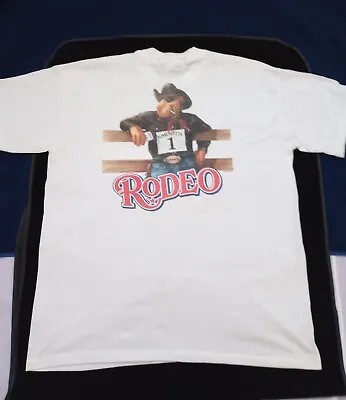 $46 • Buy Vintage Camel Smokin Joe RODEO Shirt 1993 XL White Single Stitch Cigarette Tee