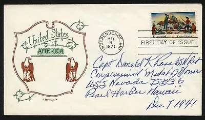 Donald K. Ross D1992 Signed Autograph FDC Medal Of Honor Recipient USN WWII BAS • $225