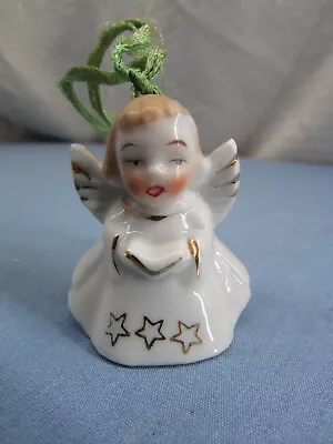 Vintage Japan Ceramic Miniature Choir Angel Girl Bell Christmas Ornament Decor • $5.99