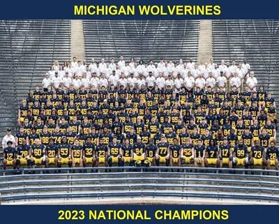 MICHIGAN WOLVERINES 2023 National Champions Team Glossy 8 X 10 Photo Poster • $5.99