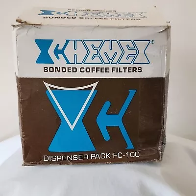 Vintage Chemex Coffee FC-100 Bonded Filter Circles In Dispenser Pack 87 Count • $12