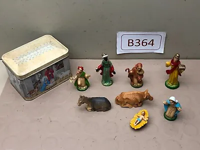 Vintage Nativity Set Art Plastics W/ Nativity Tin • $11.96