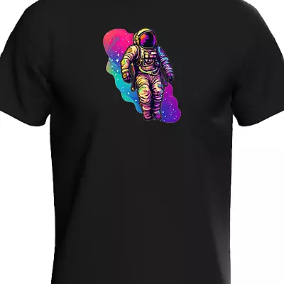 Man On The Moon Vivid Drip Color Graphic T-shirt Psychedelic Trippy Novelty Tee • $15