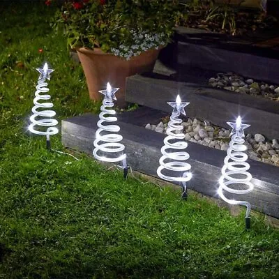 £18.99 • Buy Christmas Tree Stake Lights Outdoor Garden Spiral Star LED Outdoor Xmas Decor