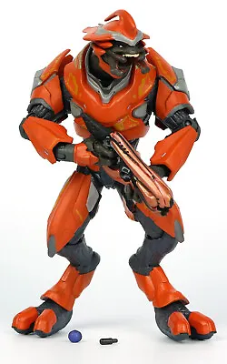 Halo Reach Orange Elite Officer Mcfarlane Toys Action Figure W/ Weapon • £34.99