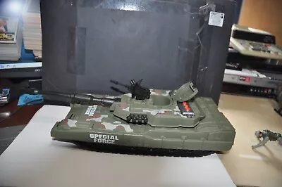 Special Force GI Joe Type Camo Tank Makes Tank Sounds Military Vehicle + Figure • $14.62
