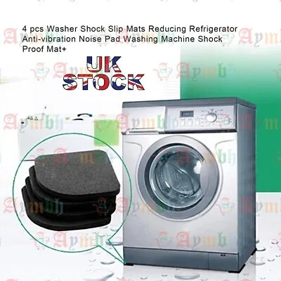 4PCS Washing Machine Shock Mute Pads Refrigerator Non-slip Anti Vibration Mat UK • £3.59